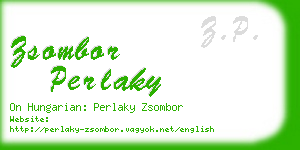 zsombor perlaky business card